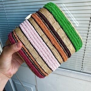 ZARA BEADED STRIPE CROSSBODY 5640/510
